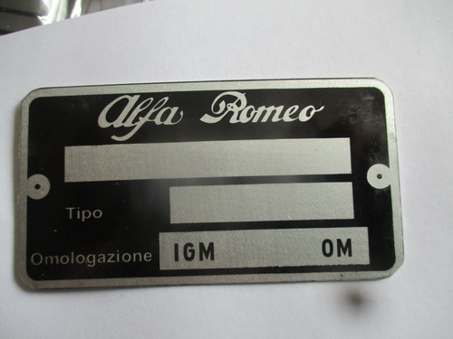 Typenschild alfa romeo schild - typenschild,