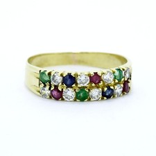 Ring 585 Gold 14 Kt Multicolor
