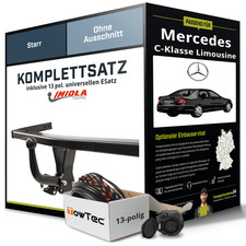 Für MERCEDES C-Klasse Limo. W202 Anhängerkupplung starr +eSatz 13pol uni 93- AHK