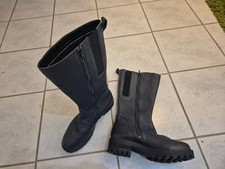 Vitaform – Hirschleder - Langschaftstiefel Größe 40 - blau