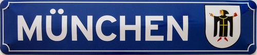 Blechschild schild münchen - -,