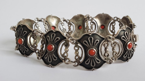 Vintage 835 silber armband mit - silber,