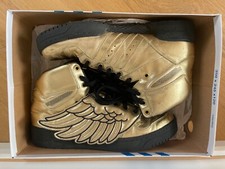 adidas JS Wings 1.0 Jeremy Scott Metallic Gold  G04653 Size 44 2/3