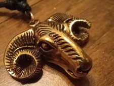 Imposanter Widderkopf Bronze