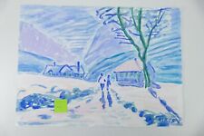 Wilhelm Klußmann Aquarell 1995 sig. Allgäu 65x48cm N-1495