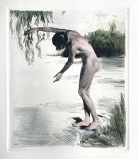 "Akt" Radierung von Carl Josef