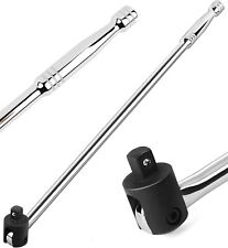 Autojack 750 mm extra lange Brechstange 1/2 Buchse Vierkant Achsschenkel silber chrom