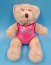 Minifeet Teddy Bär mit Badeanzug Pink 19 cm Baby Kuscheltier Plüsch Stofftier