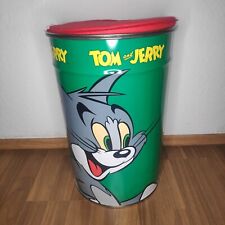 Tom & Jerry Sitztonne Vintage Hocker Papiereimer Mit Deckel Made In Italy