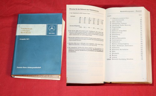 Tabellenbuch mercedes lkw 1971 - lkw,