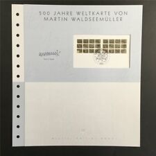 GERMAN POST ART-EDITION 2007/15 MARTIN WALDSEEMÜLLER WORLD MAP