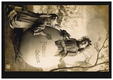 Künstler-AK Ostern Mädchen