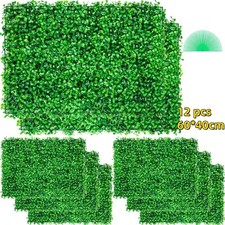12 Stk. Künstliche Pflanzenwand Wanddeko Garten Pflanzen Sichtschutz Zaun Wand