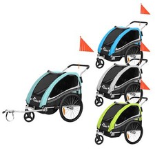 SAMAX Jogger Fahrradanhänger Kinder Kinderfahrradanhänger 2in1 drehbar 360° Neu