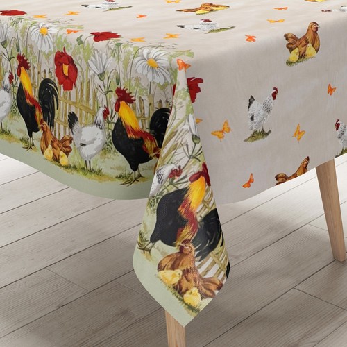 Wachstuch tischdecke beige - tischdecke,