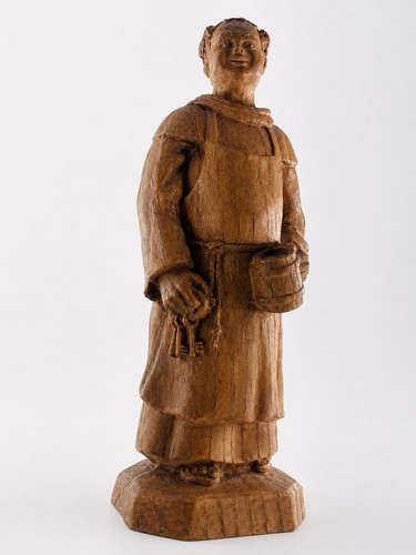 Holzfigur mönch - holzfigur,