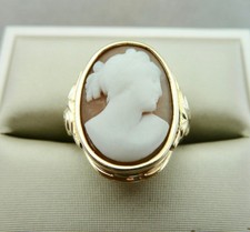 Ring 585/- Gold Muschel Gemme