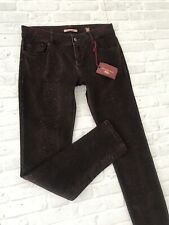 Exit Brooklyn Skill Long" Jeans Hose weinrot Schlangen-Muster 34 38 Stretch Neu