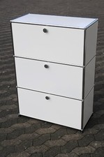 Original USM Haller Sideboard Reinweiß RAL 9010 3 Klappen Neuwertig