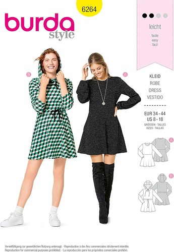 Schnittmuster kleid burda - burda, 6264
