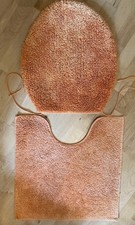 WC Garnitur KLEINE WOLKE Klodeckel und Badteppich in orange