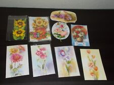 BASTELARTIKEL,9x3-D-BILDER,HANDGEARBEITET,UNBENUTZT bzw. NEU,KARTENHERSTELLUNGNG