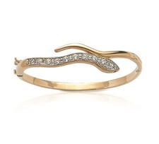 Armband Armreif Schiebedach Jeweled Form Schlange Vergoldet 18 Karat 750/000