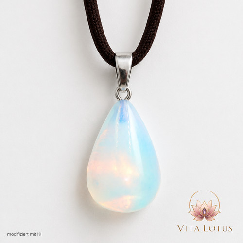 Opal kette mit tropfen - opal,