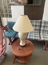 Vintage Lampe Tischlampe Antike Tischleuchte Beige