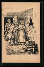 Künstler-AK Ludwig Richter: Friedrich der Große von Schwaben - Der junge Vater 