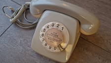 Telefon alt antik 80er Jahre in grau mit Wählscheibe. Selten Sammler original