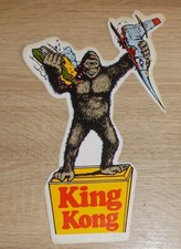 Alter Aufkleber | Sticker KING KONG Brennender Hubschrauber Kampfjet XXL vintage