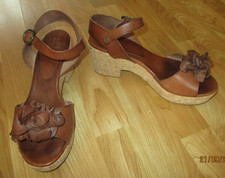 Billi Bi Sandalen Damen Schuhe Gr. 39 Leder Kork Plateau sehr guter Zustand
