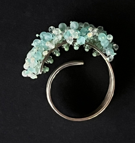 Ring bergkristall und apatid - ring,,