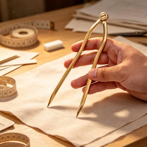Antiker gerader einhand - gerader, einhand-zirkel