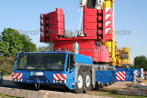 Lkw foto terex kranwagen blau - lkw,