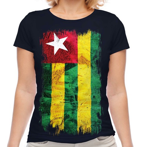 Togo grunge flagge damen - grunge,