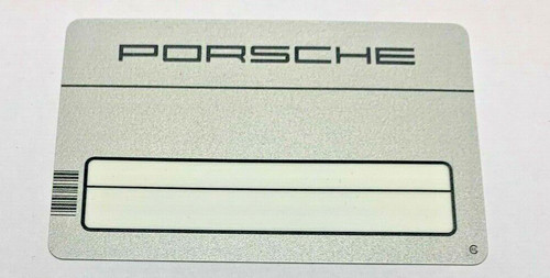 Porsche code card - porsche, blanko