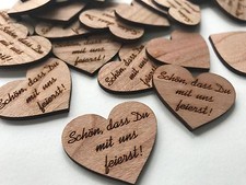 50 Streudeko Holz Herz Schön