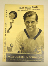 Fußball WM 1958 Schweden Werbung Werbeblatt Ankündigung Gerhard Bahr selten rare