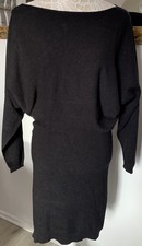 Feinstrickkleid mit Fledermausärmeln von Vicolo Northland, Gr. S/36-38, schwarz