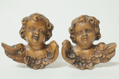 Alte geschnitzte holzengel - 2,