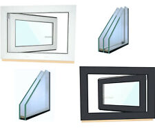 Anthrazitgrau Kunststofffenster  RAL7016 Fenster Welthaus 3 fach Verglasung 70