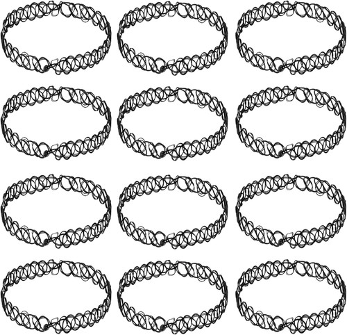 Elastische schwarze choker - elastische,