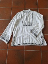 ZARA Bluse Gr. M Naturweiß/Schwarz Langarm 