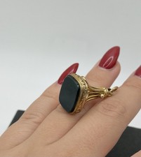 Antiker Jugendstil Siegel Anhänger mit Blutstein