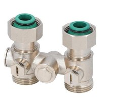 Einrohr-Hahnblock für