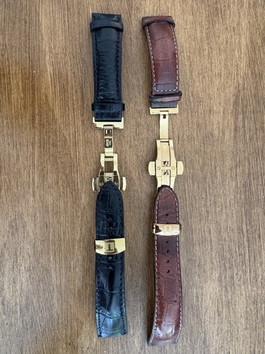 Orig tissot leder armband - 2x, orig.