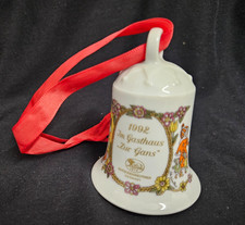 Hutschenreuther Weihnachtsglocke Glocke 1992 Winther Gasthaus Gans Jahresglocke