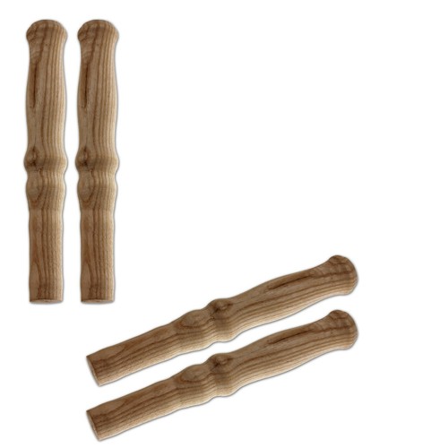 Holzgriff rund schiebkarre - 4x,